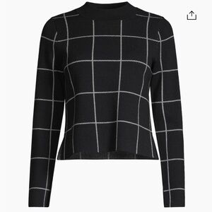 Toccin - Ines Windowpane Long-sleeve top (size: M) NWT